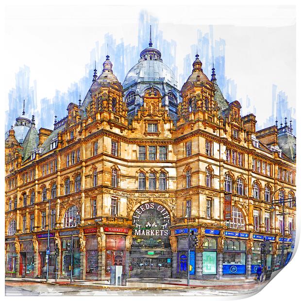 Leeds City Markets Print by Picture Wizard