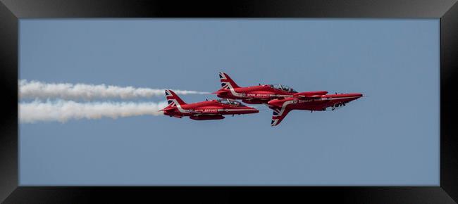 Red Arrows Inverted Pass Framed Print by J Biggadike