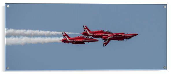Red Arrows Inverted Pass Acrylic by J Biggadike