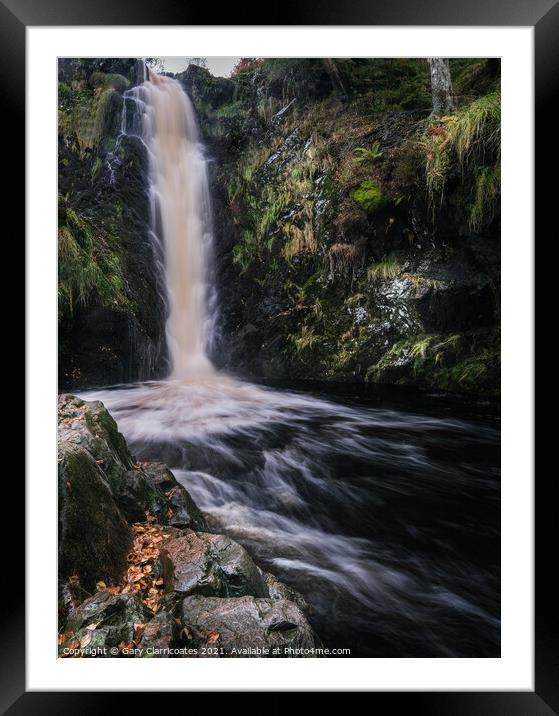 Linhope Spout Framed Mounted Print by Gary Clarricoates