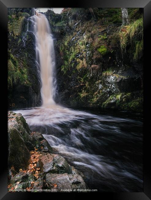 Linhope Spout Framed Print by Gary Clarricoates