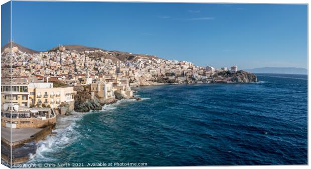 Hermoupolis, Syros Greek Islands. Canvas Print by Chris North