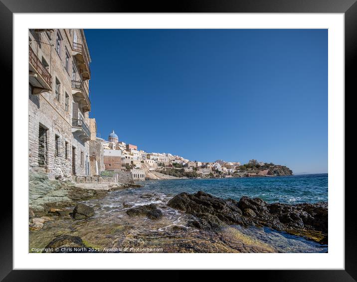 Hermoupolis, Syros Greek Islands. Framed Mounted Print by Chris North