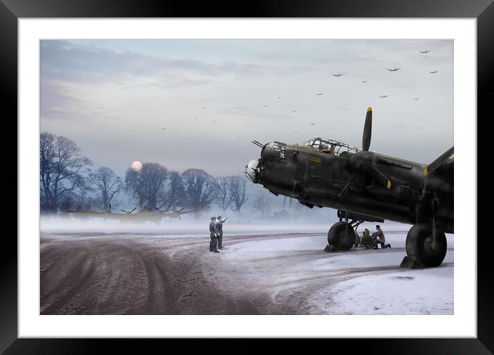 Time to go: Lancasters on dispersal Framed Mounted Print by Gary Eason