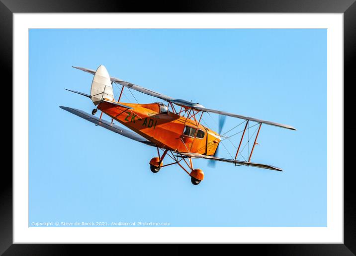 de Havilland Fox Moth DH83 Framed Mounted Print by Steve de Roeck