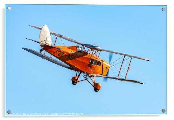 de Havilland Fox Moth DH83 Acrylic by Steve de Roeck