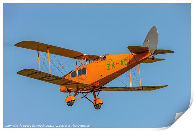 de Havilland Fox Moth DH 83 Print by Steve de Roeck