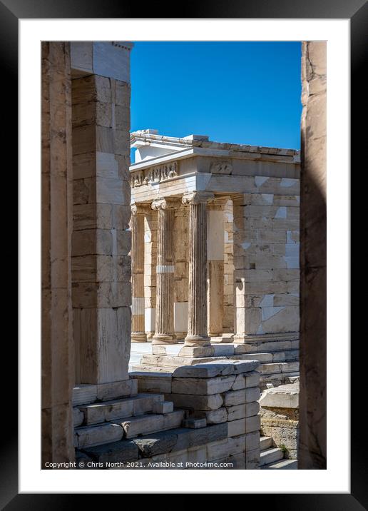 Temple of Athena Nike, at the Acropolis,  Athens. Framed Mounted Print by Chris North