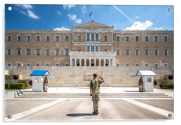 Monument of the Unknown Soldier in front of the Hellenic Parliam Acrylic by Chris North