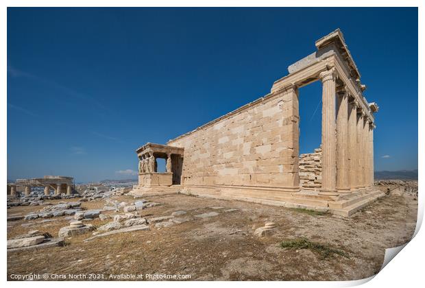 The Erechtejon at the Acropolis of Athens. Print by Chris North