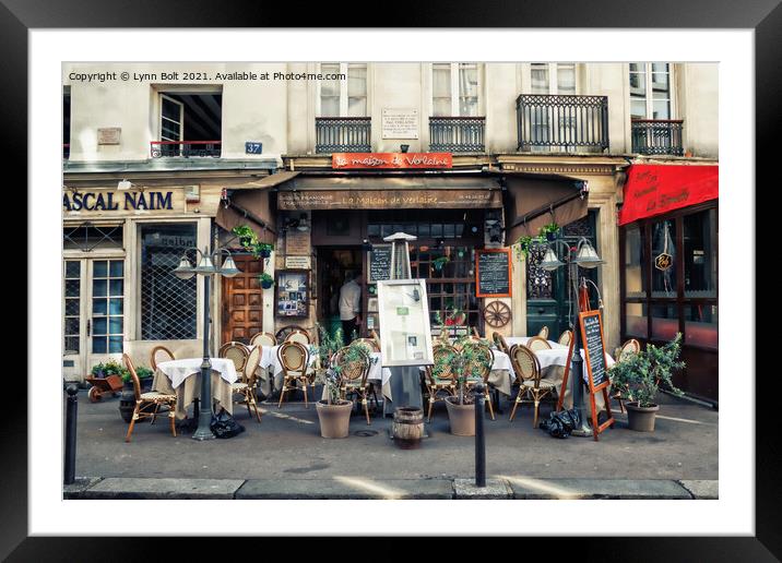 Paris Restaurant Framed Mounted Print by Lynn Bolt