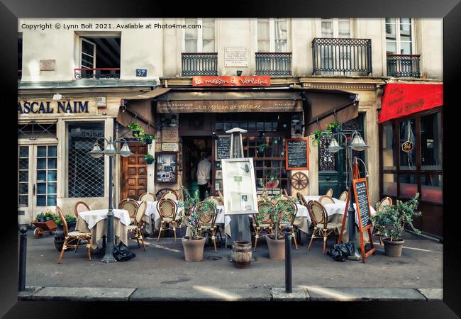 Paris Restaurant Framed Print by Lynn Bolt
