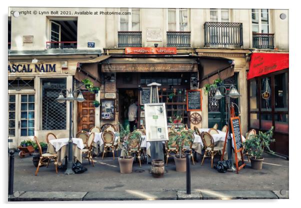 Paris Restaurant Acrylic by Lynn Bolt