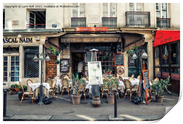 Paris Restaurant Print by Lynn Bolt
