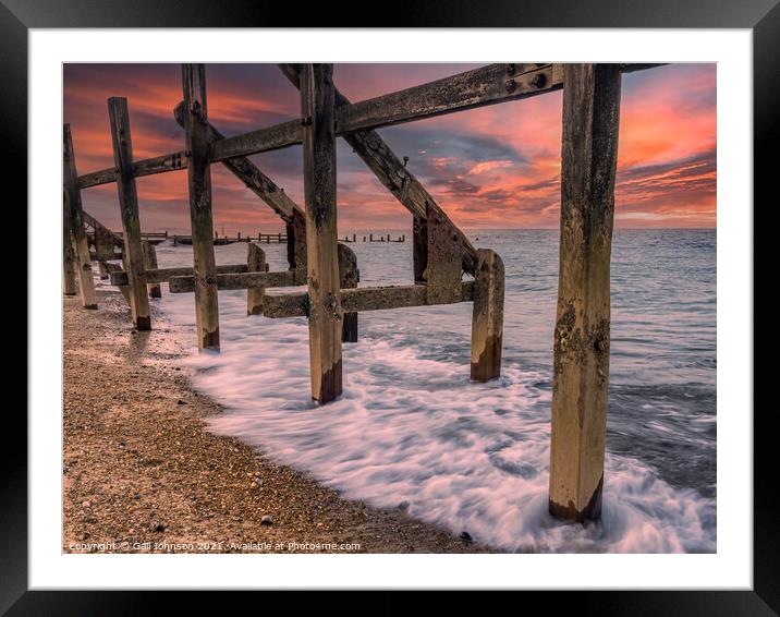 Norfolk beach at sunset  Framed Mounted Print by Gail Johnson