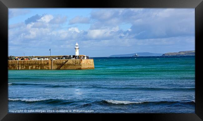 Going out of St Ives. Framed Print by John Morgan