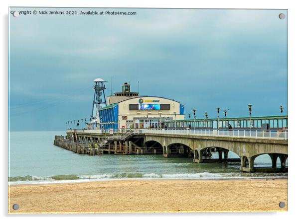 Bournemouth Pier Dorset in November  Acrylic by Nick Jenkins