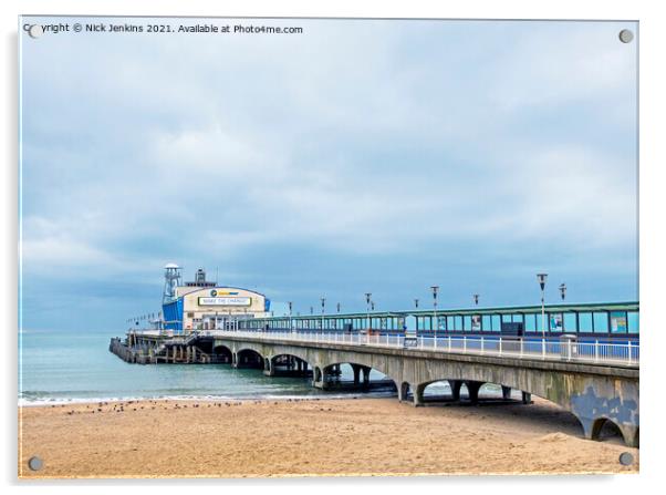 Bournemouth Pier Dorset Coast  Acrylic by Nick Jenkins