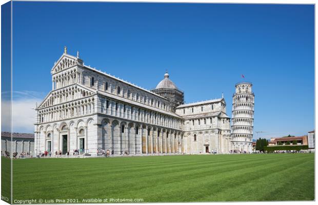 Pisa Cathedral Cattedrale di Pisa on a sunny day Canvas Print by Luis Pina