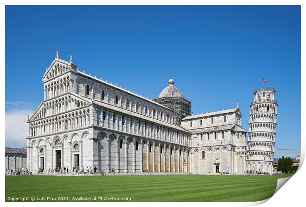 Pisa Cathedral Cattedrale di Pisa on a sunny day Print by Luis Pina