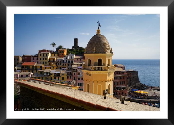 Vernazza View in Cinque Terre Framed Mounted Print by Luis Pina