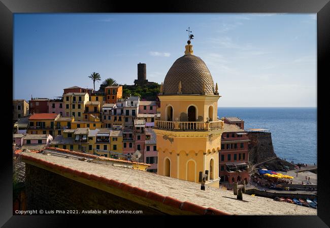 Vernazza View in Cinque Terre Framed Print by Luis Pina