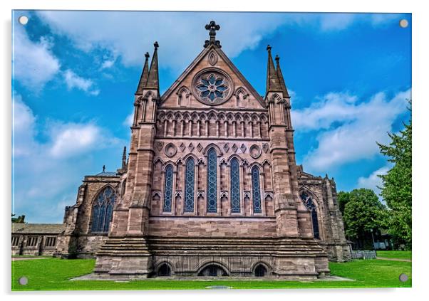 Hereford Cathedral Acrylic by Joyce Storey