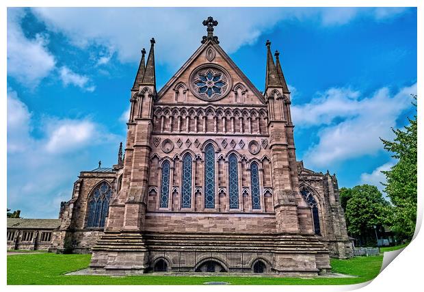 Hereford Cathedral Print by Joyce Storey