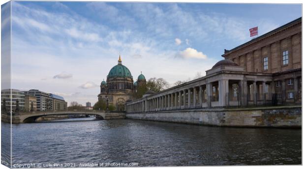 Berliner Dom Cathedral Church and Alte Nationalsgalerie museum Canvas Print by Luis Pina