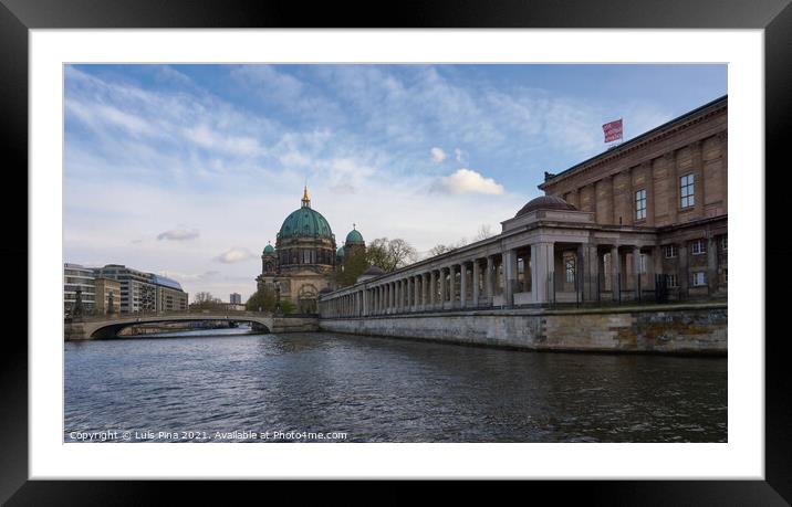 Berliner Dom Cathedral Church and Alte Nationalsgalerie museum Framed Mounted Print by Luis Pina