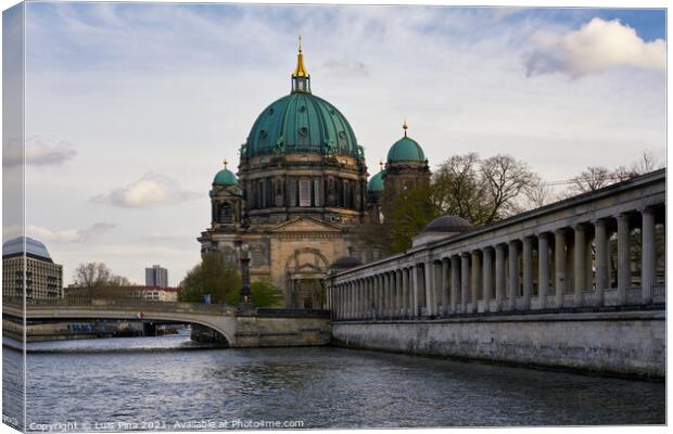 Berliner Dom Cathedral Church and Alte Nationalsgalerie museum Canvas Print by Luis Pina