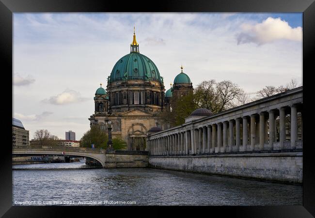 Berliner Dom Cathedral Church and Alte Nationalsgalerie museum Framed Print by Luis Pina