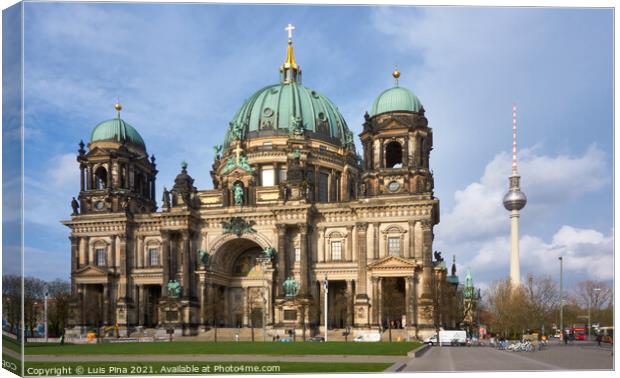 Berliner Cathedral Dom and Berlin TV Tower Canvas Print by Luis Pina