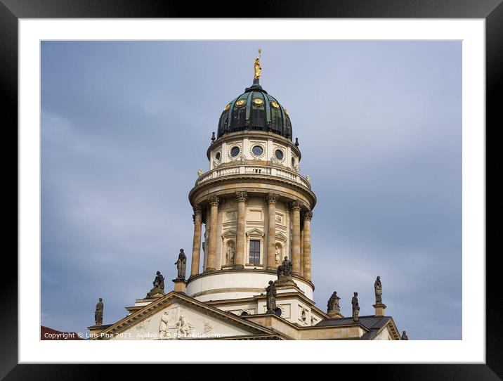 French cathedral at Gendarmenmarkt market in Berlin, Germany Framed Mounted Print by Luis Pina