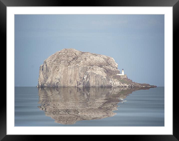 The Bass Rock Framed Mounted Print by Ian Jeffrey