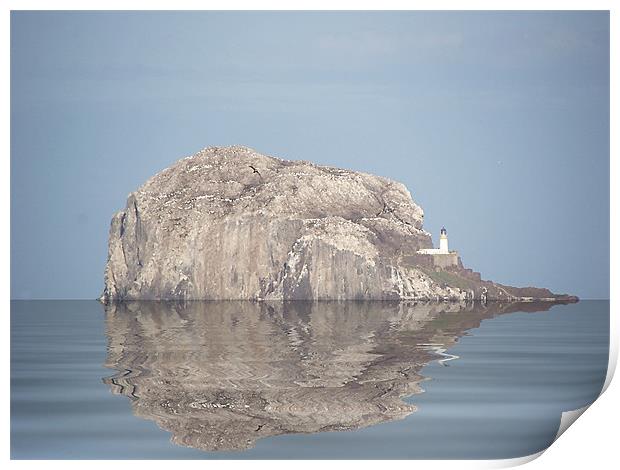 The Bass Rock Print by Ian Jeffrey