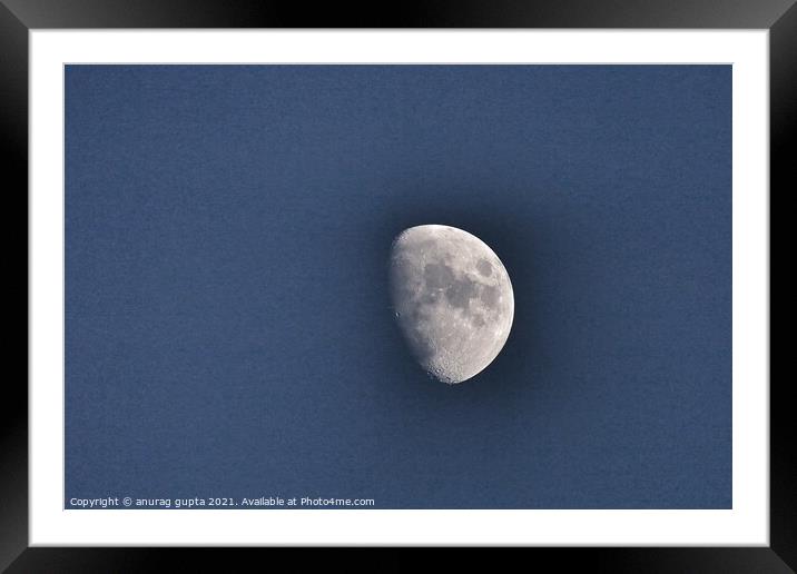 Evening Moon Framed Mounted Print by anurag gupta