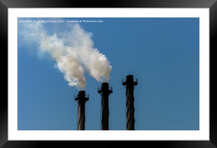 Cutting down pollution Framed Mounted Print by Lucas D'Souza