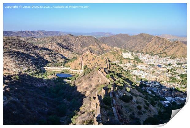 View from Jaigarh Fort in Rajasthan, India Print by Lucas D'Souza