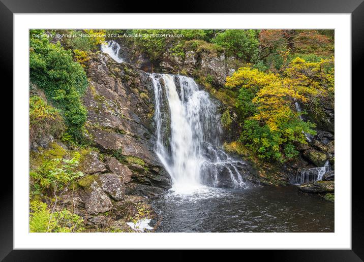 Inversnaid Falls, Loch Lomond Framed Mounted Print by Angus McComiskey