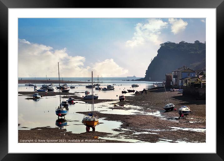 Low tide on The River Teign at Shaldon Framed Mounted Print by Rosie Spooner