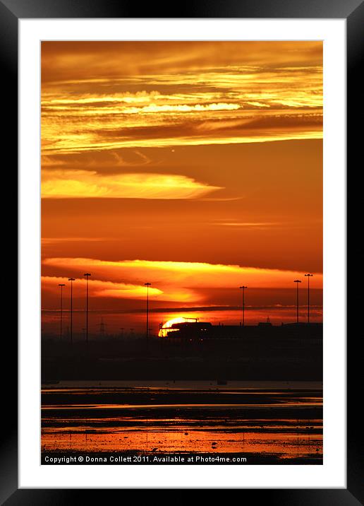 The Sky is on Fire Framed Mounted Print by Donna Collett