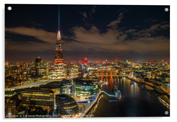 The Shard and City Hall Acrylic by A N Aerial Photography