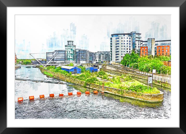 Fearns Island Leeds - Sketch Framed Mounted Print by Picture Wizard