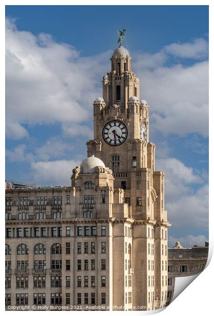 Iconic Liver Building: Liverpool's Waterfront Gem Print by Holly Burgess