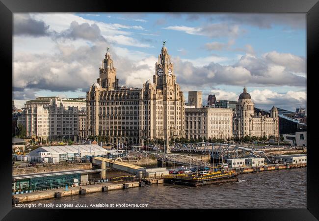 Liverpool's Iconic Skyline: The Liver Building Framed Print by Holly Burgess