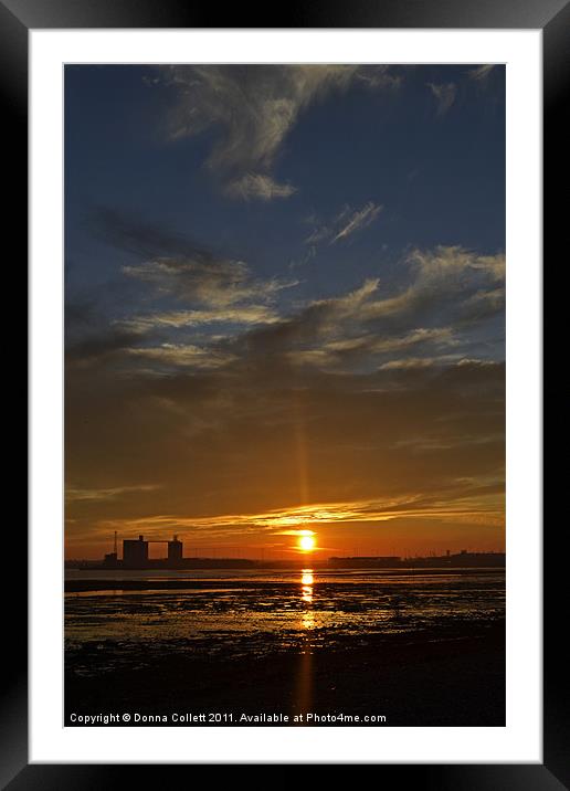 Sunset Beams Framed Mounted Print by Donna Collett