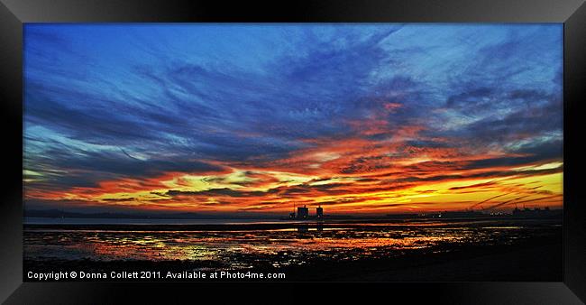 Sunset with the WOW factor Framed Print by Donna Collett
