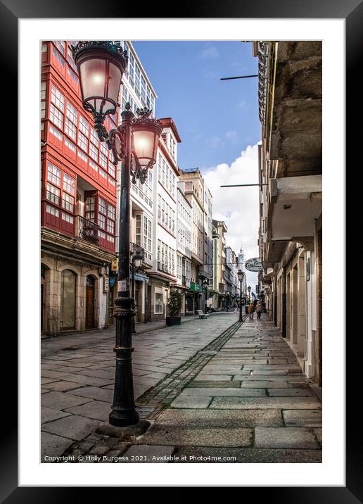 Vibrant Ferrol: A Pathway to Heritage Framed Mounted Print by Holly Burgess
