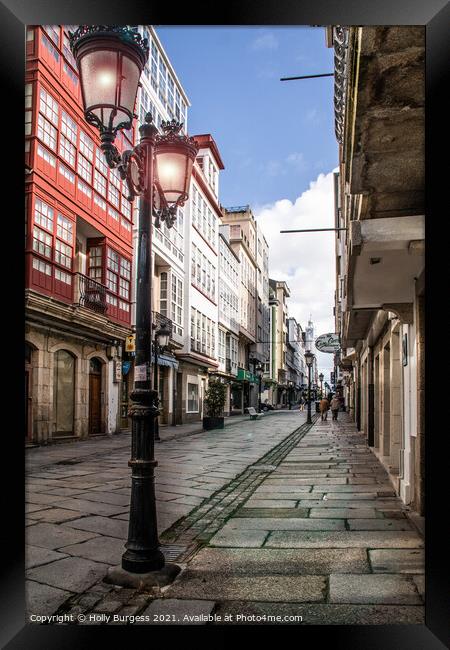 Vibrant Ferrol: A Pathway to Heritage Framed Print by Holly Burgess